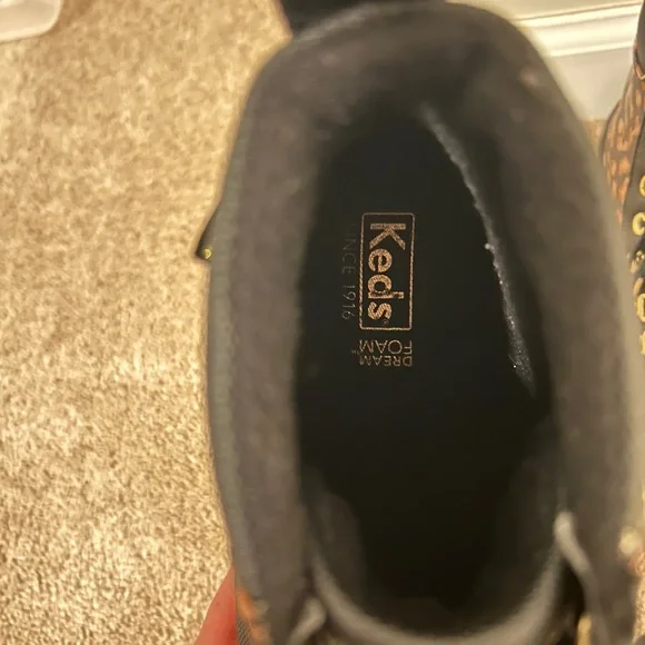 Keds Leopard Print High-Top Rain Boots Size 10 with dream foam - Picture 6 of 9